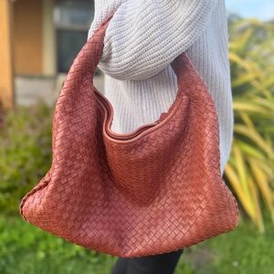 Bottega Venetta Woven Hobo Bag with Slouchy Silhouette